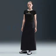 Spódnice - Damska luźna spódnica ztkaniny Nike Sportswear Chill Poplin - Czerń - miniaturka - grafika 1