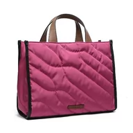 Torebki damskie - Abbacino Torba shopper z materiałów pochodzących z recyklingu i pikowanych, Fuksja - miniaturka - grafika 1