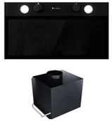 Okapy kuchenne - Okap szafkowy (wkład) GLOBALO Fluxime 60.1 Black + Turbina TW 1.2 - miniaturka - grafika 1