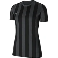 Koszulki i topy damskie - Nike Damska koszulka Striped Division Iv Jersey Ss Women T-Shirt szary antracytowy/czarny/biały L - miniaturka - grafika 1