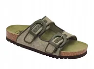 Klapki i japonki damskie - SCHOLL ZIELONE KLAPKI DAMSKIE Z PASKAMI NA KLAMRY WSUWANE 36 CWP - miniaturka - grafika 1