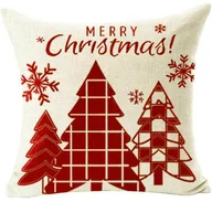 Pozostałe akcesoria świąteczne - Świąteczna POSZEWKA na Poduszkę Pokrowiec Merry Christmas 44x44cm BQ68 - miniaturka - grafika 1