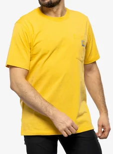 Koszulka bawełniana męska Carhartt K87 Pocket S/S T-Shirt - sundance heather - Koszulki męskie - miniaturka - grafika 1