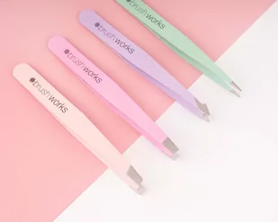 Brush Works Brush Works Combination Tweezer Set Zestaw 4 Pęset Kosmetycznych 5060455142828 - Sztuczne rzęsy i akcesoria - miniaturka - grafika 4