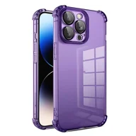 Etui i futerały do telefonów - Pełna obudowa Przezroczyste etui na telefon 12 Pokrowiec na telefon Odporny na wstrząsy ochronny zderzak Skóra Elastyczny pokrowiec Fioletowy - miniaturka - grafika 1