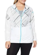 Kurtki damskie - Mizuno Kurtka damska z nadrukiem biały biały XL - miniaturka - grafika 1