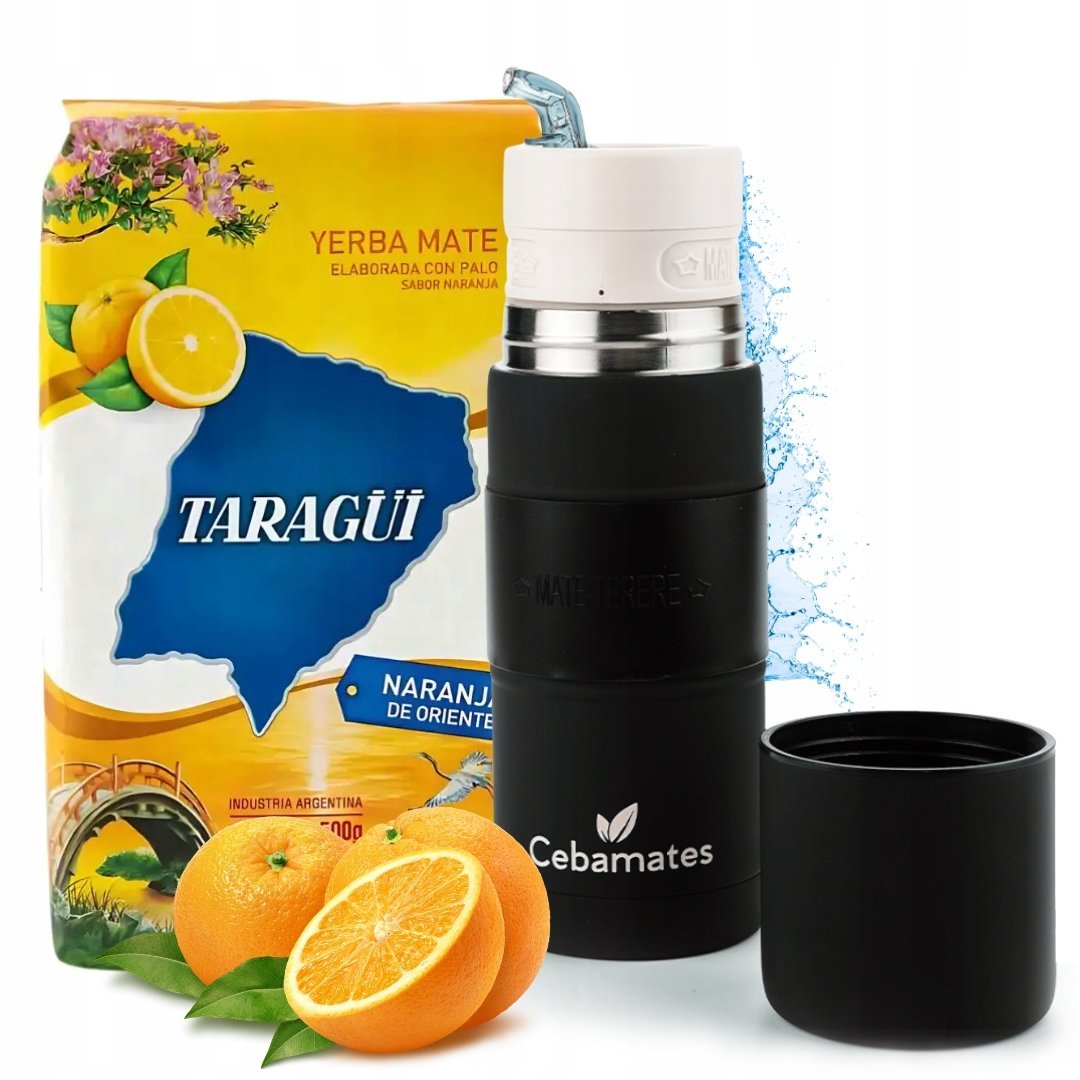 Zestaw Yerbomos Termos do Yerba Mate + Taragui Naranja de Oriente