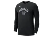 Koszulki męskie - Nike Nba Brooklyn Nets Courtside Element Long-Sleeve Tee Black - miniaturka - grafika 1