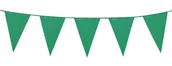 Dekoracje sali - Girlanda flagi trójkąt zielona 10m 74784 - miniaturka - grafika 1