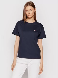 Koszulki i topy damskie - Napapijri T-Shirt Salis Ss W 2 NP0A4FSL Granatowy Regular Fit - grafika 1