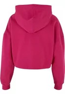Bluzy damskie - Urban Classics Damska bluza z kapturem Cropped Oversized, Hibiskuspink, XXL - miniaturka - grafika 1