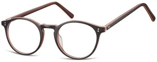 Okrągłe okulary oprawki zerowki korekcyjne Sunoptic AC43D - Okulary korekcyjne, oprawki, szkła - miniaturka - grafika 1
