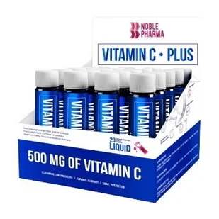 NOBLEPHARMA SP. Z O.O. NOBLEPHARMA SP Z O.O Noble Pharma Vitamin C o smaku porzeczki 20 ampułek - Witaminy i minerały - miniaturka - grafika 1