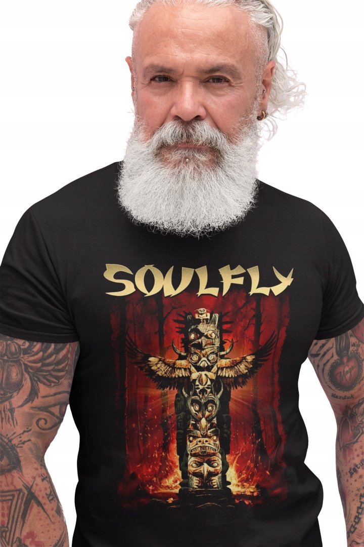 SOULFLY KOSZULKA CZARNA T-Shirt Męski sepultura cavalera death metal M