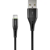 Kable komputerowe i do monitorów - Kabel Usb-C Do Usb-A 2.0 1M Oplot Czarny Led Natec - miniaturka - grafika 1