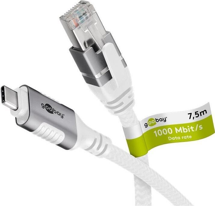 Goobay 74179 Kabel sieciowy USB 3.1 typu C Gigabit Ethernet 7,5 m