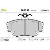 Klocki hamulcowe - Klocki hamulcowe - komplet VALEO 302259 - miniaturka - grafika 1