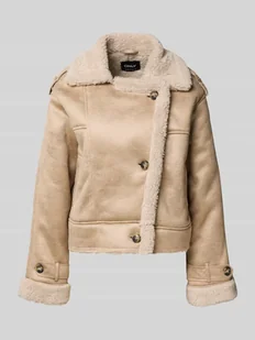 Kurtka o kroju regular fit z imitacji skóry welurowej model ‘YLVA’ - Kurtki damskie - miniaturka - grafika 1