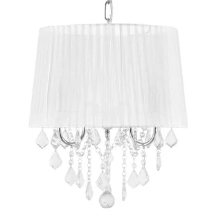 Beliani Lampa wisząca biała EVANS - Lampy sufitowe - miniaturka - grafika 1