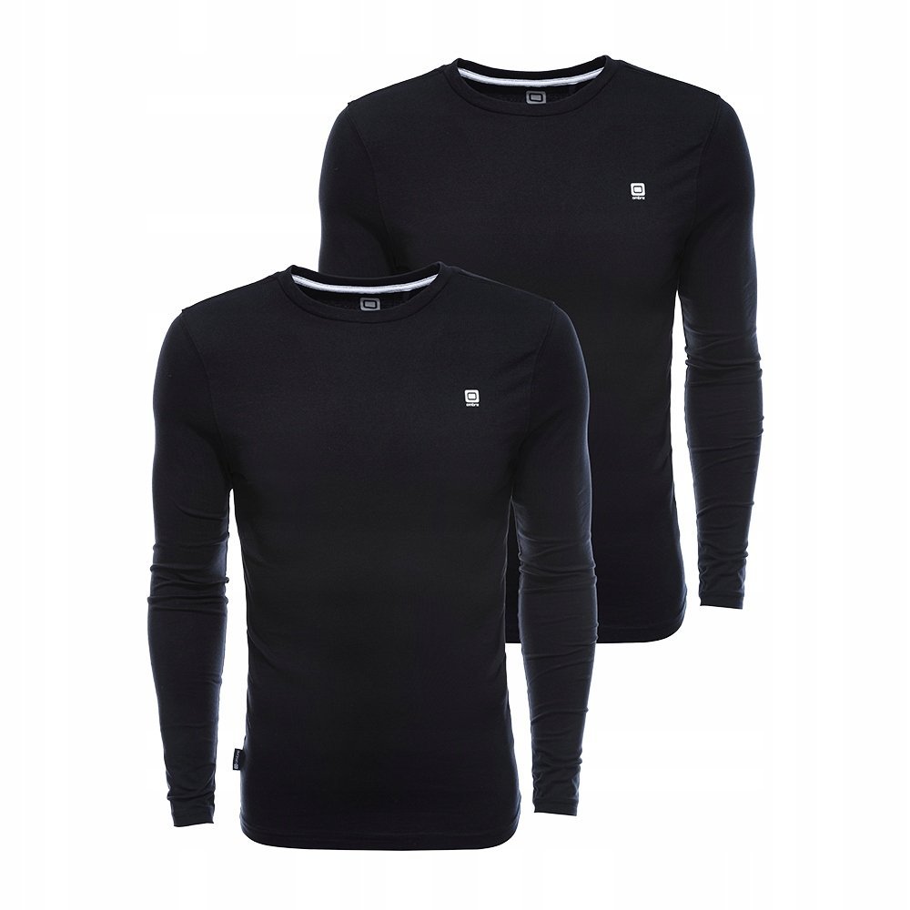 Zestaw longsleeve męski z elastanem czarny 2-pak Ombre Z40 V3 rozmiar M