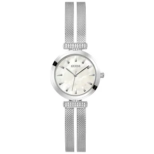 Zegarek Srebrny elegancki zegarek Guess Array z bransoletką GW0471L1 - Zegarki damskie - miniaturka - grafika 1