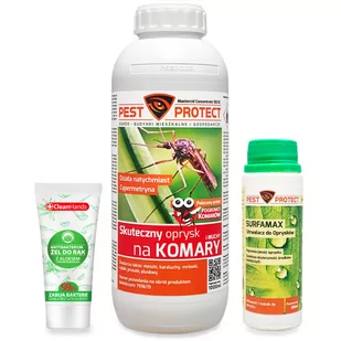 Mocny Oprysk Środek Na Komary Meszki 1L Pest Protect - Zwalczanie i odstraszanie szkodników - miniaturka - grafika 1
