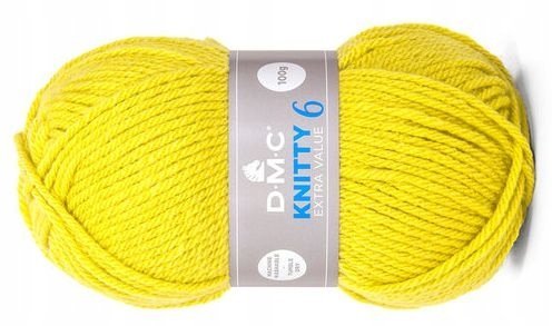 włóczka DMC KNITTY 6 kol. 819 / zółty