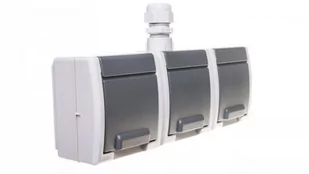 AQUANT potrójne gniazdo hermetyczne natynkowe z uziemieniem 3x2P+Z IP65 1243-65 - Gniazdka elektryczne - miniaturka - grafika 1