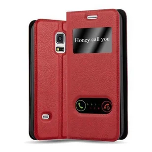 Etui ochronne Cadorabo do Samsung Galaxy S5 / S5 NEO w kolorze czerwonym etui na telefon komórkowy pokrowiec na książkę - Etui i futerały do telefonów - miniaturka - grafika 1