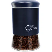 Pojemniki kuchenne - Pojemnik szklany na kawę 18 x 11 cm, granatowy - miniaturka - grafika 1