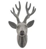 Ozdoby bożonarodzeniowe - Głowa Renifera Dekoracja Do Powieszenia Szara 30Cm - miniaturka - grafika 1