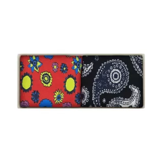 Skarpetki męskie - Zestaw 2 par skarpet kolorowych - we wzory paisley EM 8 - EM Men's Accessories - grafika 1