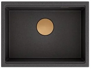 QUADRON Zlewozmywak CLARK 580 onyx, odpływ miedziany BM5843221U-BL-PVDC10 - Zlewozmywaki - miniaturka - grafika 1
