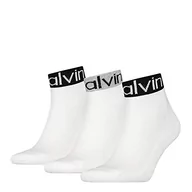 Skarpetki męskie - Calvin Klein Męski Quarter, biały, jeden rozmiar - miniaturka - grafika 1