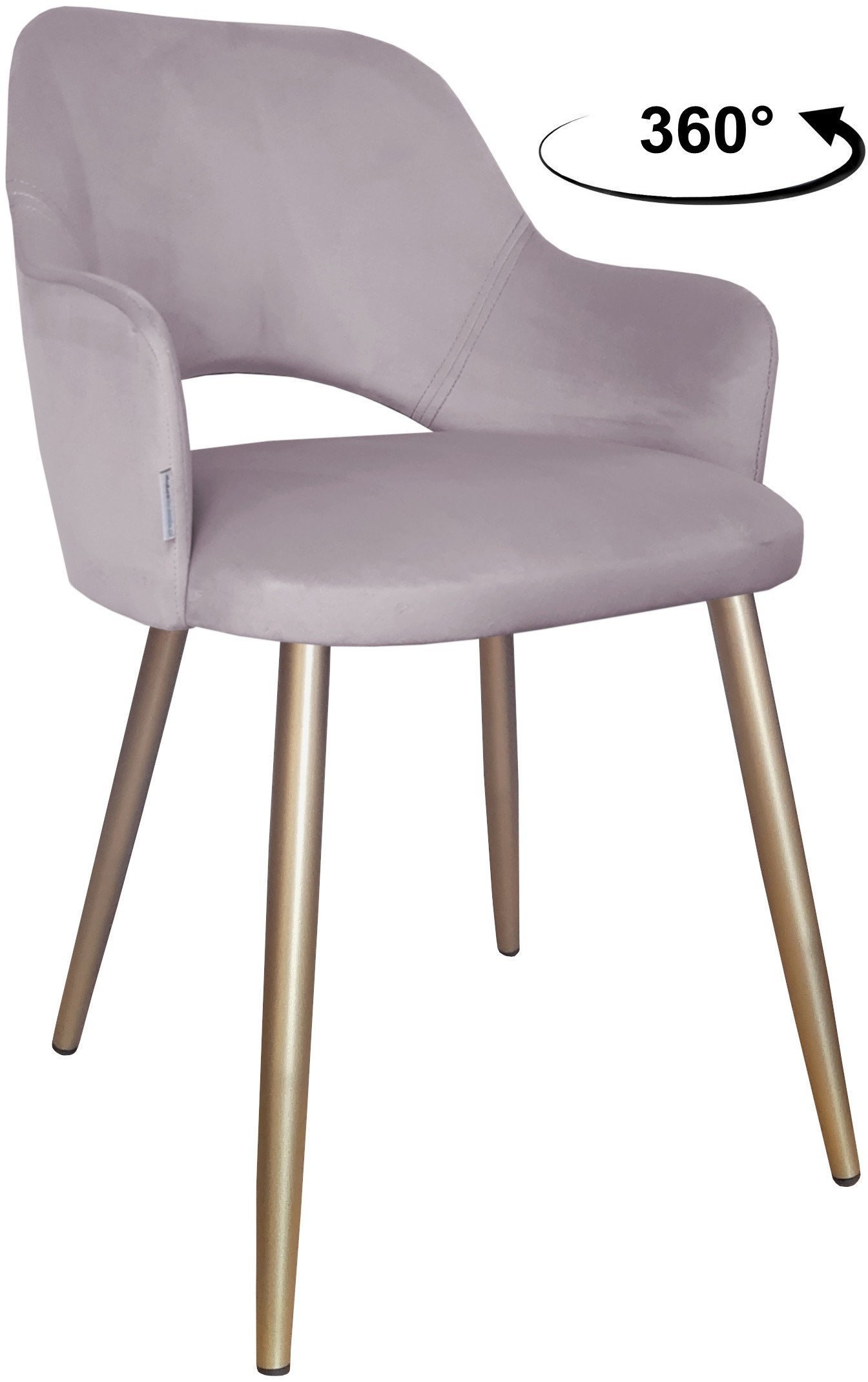 Krzesło obrotowe Milano podstawa złota MG55