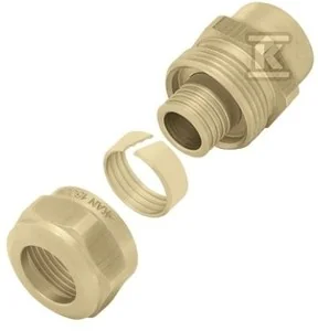 Złączka mosiężna skręcana GW do rur PEXC i PERT - 25x3.5 G3/4" - Łączniki, trójniki, kształtki - miniaturka - grafika 1