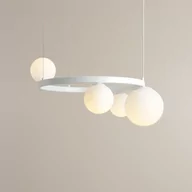Lampy sufitowe - Lampa wisząca ring Garda 4 1099L_R Aldex kule szklane białe - miniaturka - grafika 1