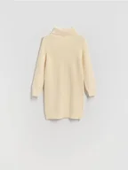 Swetry dla dziewczynek - Reserved - Dzianinowa sukienka w paski - złamana biel - miniaturka - grafika 1