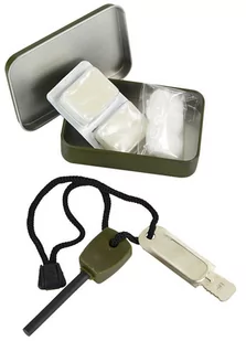 Mil-Tec Zestaw survivalowy do rozpalania ognia Fire Steel Set Olive (15275000) 15275000 - Zestawy survivalowe  - miniaturka - grafika 1