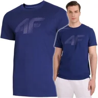 Koszulki męskie - Koszulka Męska 4F T-shirt Bawełniany Podkoszulek Sportowy Co Dzień 2257 L - miniaturka - grafika 1