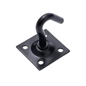 Kotwy - Standers Hak stały 8 mm na płytce 45x45 cm czarny - miniaturka - grafika 1