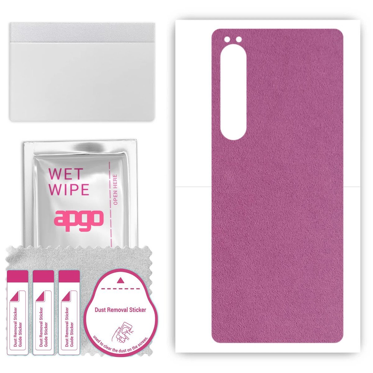 Folia naklejka skórka strukturalna na TYŁ Zamsz do Sony Xperia 10 IV SOG07 - Zamsz Fioletowy - apgo SKINS