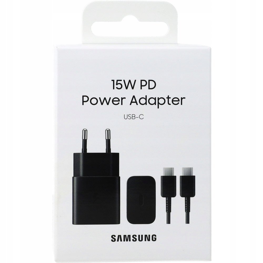 ŁADOWARKA SIECIOWA DO TELEFONU SMARTFONA SAMSUNG 15W USB-C + KABEL 1m