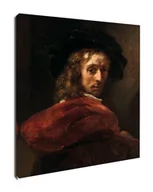 Obrazy i zdjęcia na płótnie - Man in a Red Cloak, Rembrandt - obraz na płótnie Wymiar do wyboru: 40x50 cm - miniaturka - grafika 1