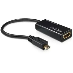 Delock ADAPTER MHL męski &gt; HDMI żeński+USB micro-B żeński 65314 - Złącza, przejściówki, adaptery - miniaturka - grafika 1
