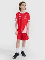 Spodnie i spodenki dla chłopców - 4F Spodenki meczowe replika dziecięce 4F x Polska Siatkówka - czerwone 110/116 - miniaturka - grafika 1
