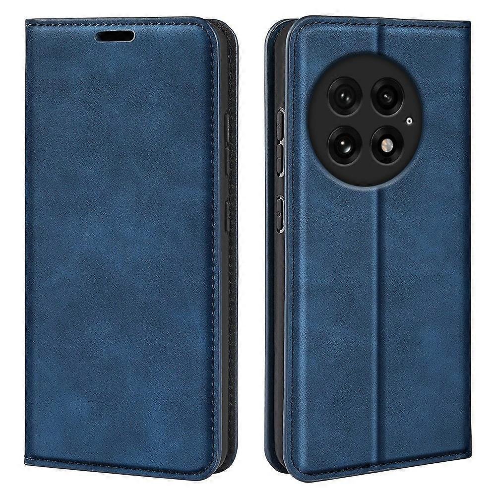 Do OnePlus 13 Etui Skórzany Portfel Skin-Touch Pokrowiec na Telefon Niebieski Wielobarwny Blue