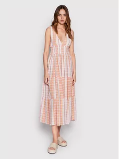 Sukienki - Seafolly Sukienka letnia Gingham 54678-DR Różowy Regular Fit - grafika 1