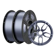 Filamenty i akcesoria do drukarek 3D - filament do drukarek 3D, jedwabiste wykończenie, średnica 175 mm, szary, 2 kg - miniaturka - grafika 1