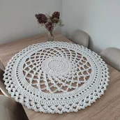 Obrusy i serwetki - Serweta szydełkowa ze sznurka bawełnianego 90cm - miniaturka - grafika 1